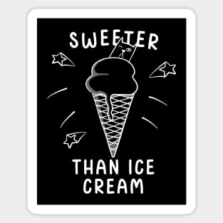 Sweeter Than Ice Cream Cute Kawaii Kitty Ice Cream Cone Sticker